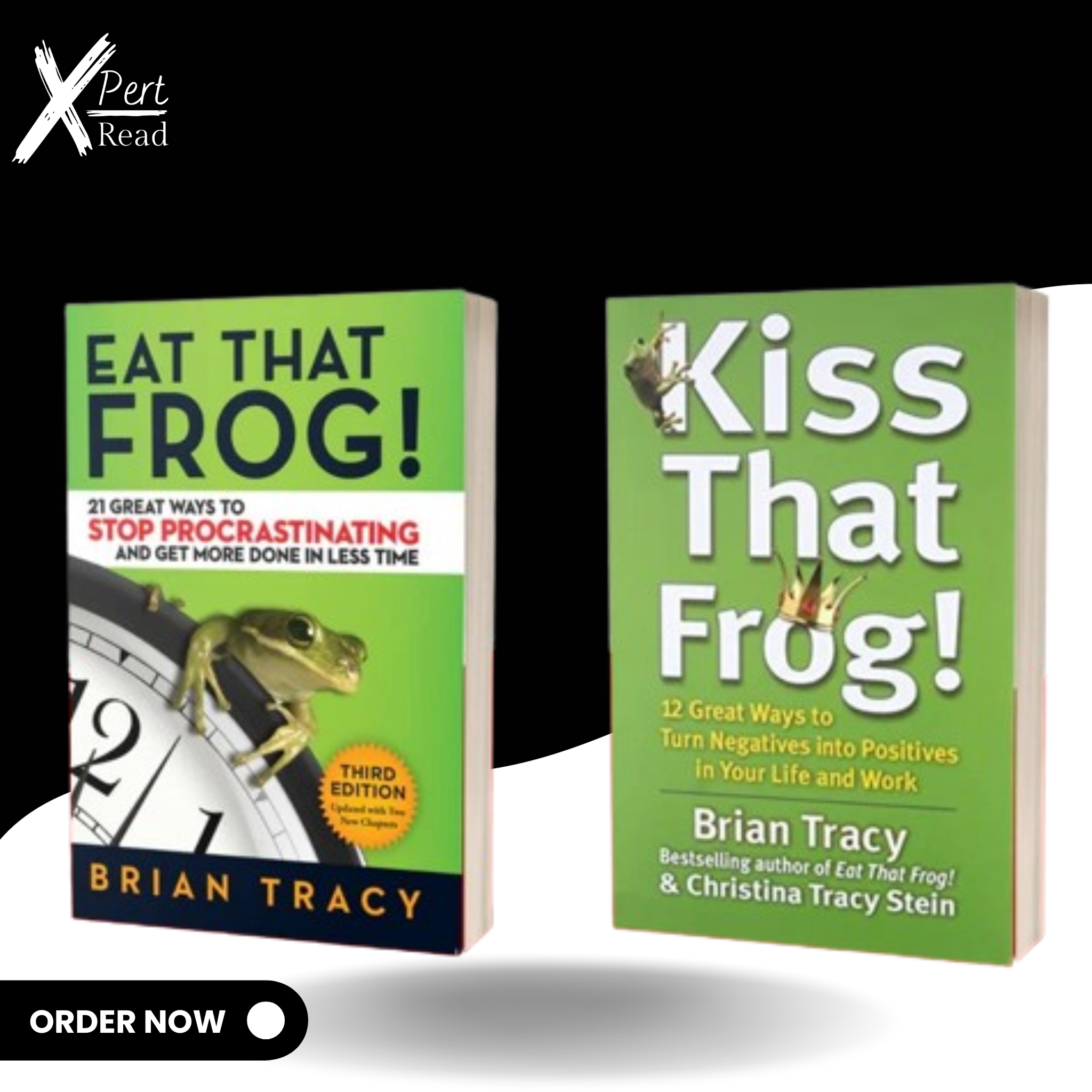 Set Of Eat That Frog And Kiss That Frog By BRIAN TRACY (2 Books)